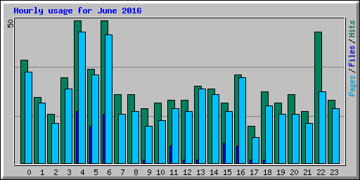 Hourly usage for June 2016