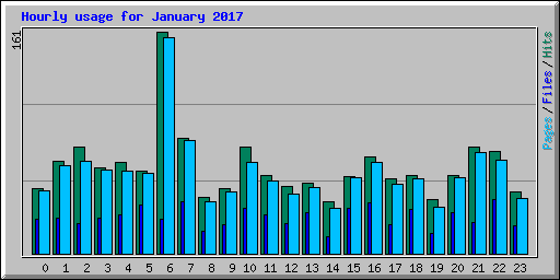 Hourly usage for January 2017