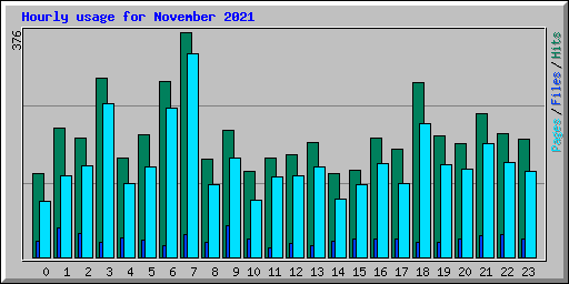 Hourly usage for November 2021