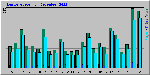 Hourly usage for December 2021