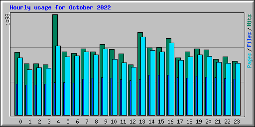 Hourly usage for October 2022