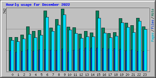 Hourly usage for December 2022