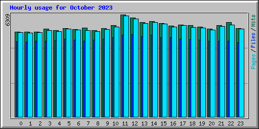 Hourly usage for October 2023