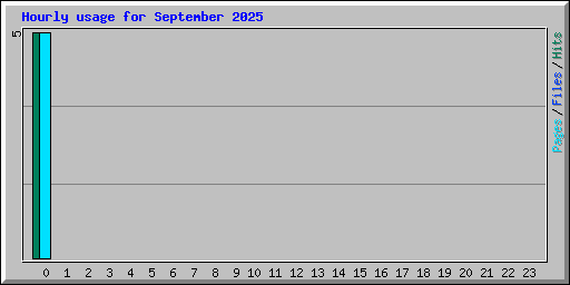 Hourly usage for September 2025