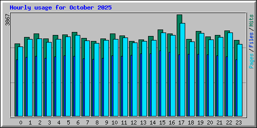 Hourly usage for October 2025