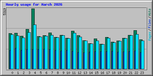 Hourly usage for March 2026