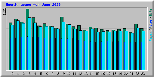 Hourly usage for June 2026