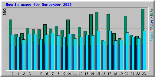 Hourly usage for September 2026